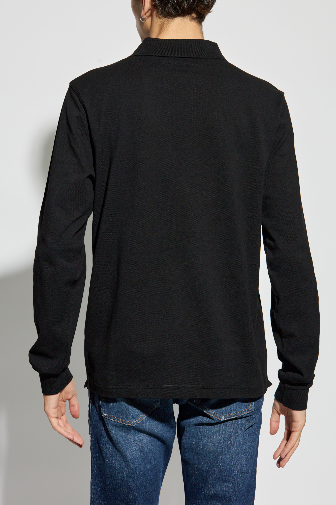 【送料&関税込】Diesel T-rejust-doval-pj Polo Men's Polo shirt with Oval D patch | Black | Diesel